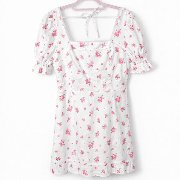 Altar'd State Dresses & Skirts - Altar'd State Mini Dress Floral Accents Coquette Cottage Core Smocked Smocked